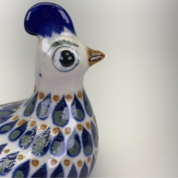 Vintage Signed HandPainted Tonala Mexican Folk Art Pottery Rooster - Picture 9 of 12